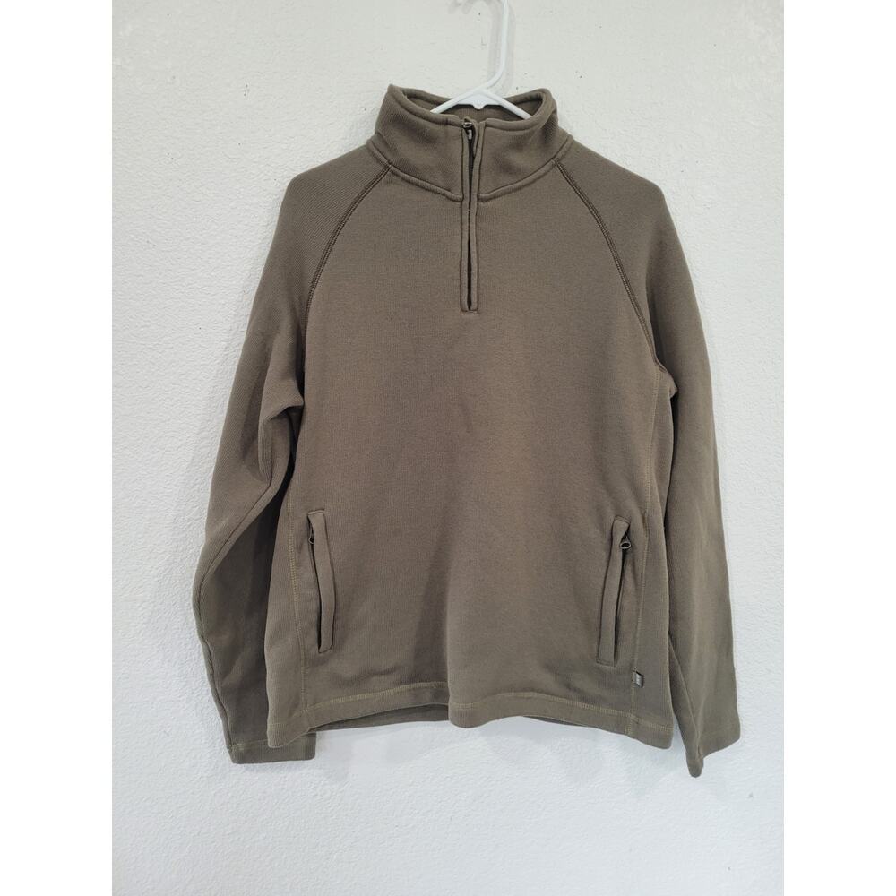REI Men's Green Quarter Zip Sweatshirt Pullover size Medium #15